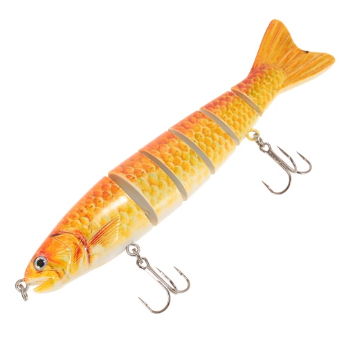 

Lixada 13cm / 19g Lifelike 6 соединенных секций Форель Swimbait Fishing Lure Жесткая приманка Рыба Крюк Рыбалка Снасти