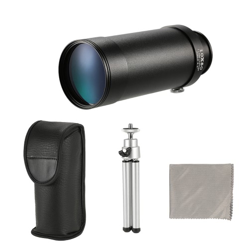 

Portable Pocket Size 10x50 Monocular Collapsible Monocular Pirate Telescope Optical Prism HD Spotting Scope Hands Free Viewing Scope with Tripod