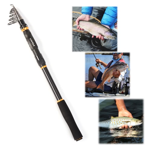 

Lixada Portable Carbon Fiber Telescopic Fishing Rod Retractable Travel Casting Fishing Pole Saltwater Boat Sea Rod