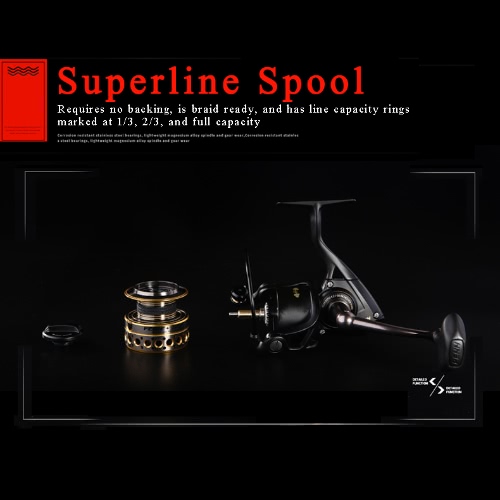 

PENN BATTLE II Spinning Fishing Reel 5+1BB Ball Bearings 6.2:1 Left/Right Interchangeable Collapsible Handle Fishing Wheel