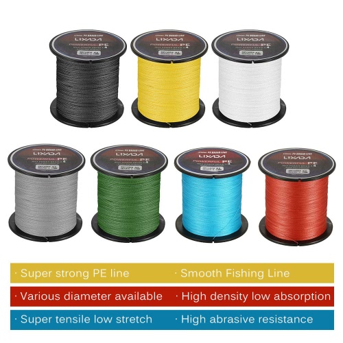 

Lixada 300M / 330Yds 4 Strands PE Braided Fishing Line Super Strong Multifilament Fishing Line Carp Fish Line Wires Rope Cord 6-60