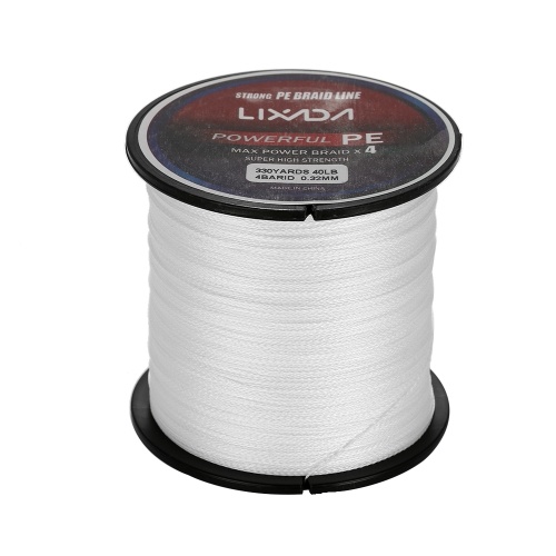 Lixada 300 Mt / 330 Yds 4 Strands PE Geflochtene Angelschnur Super Starke Multifilament Angelschnur Karpfen Fisch Linie Drähte Seil Schnur 6-60lb