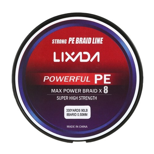 Lixada 300M / 330Yds 8 hilos PE trenzado línea de pesca Súper fuerte multifilamento línea de pesca Carp pescado línea cables cuerda cuerda 20-90lb