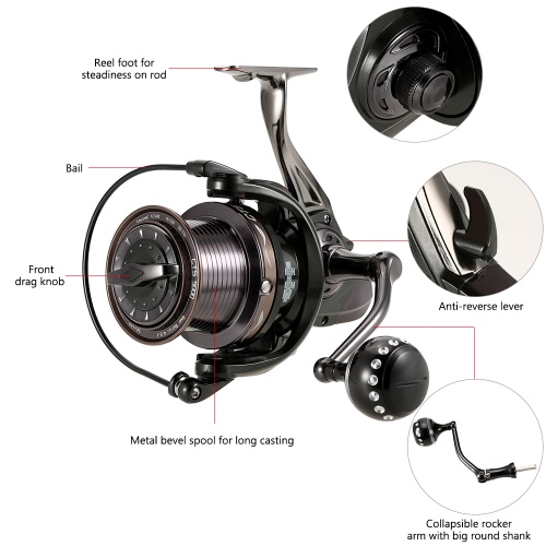 

14+1BB Ball Bearings Fishing Reel 4.0:1 Spinning Fishing Reel Metal Spool Fishing Reel Left/Right Interchangeable Handle Fishing Reels