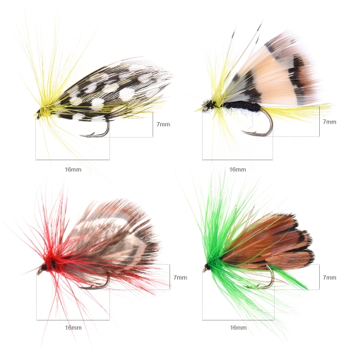 

Fly Fishing Flies Kit 20/100pcs Assorted Fly Fishing Lures Hooks with Fly Box