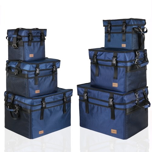 

TOMSHOO 10L / 18L / 28L / 37L / 47L / 70L Большая сумка с изоляцией с изоляцией с уникальным дизайном для пряжки Многоразовая складная сумка для прохладного тотатора Портативная сумка для переноски для пикника с доставкой для кемпинга