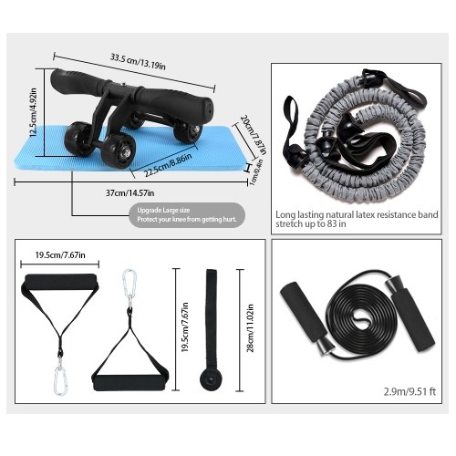 

TOMSHOO 4-wheel power wheel fitness set