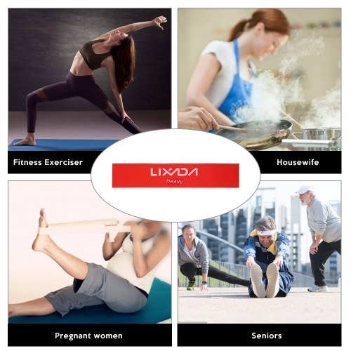 Lixada Sports Exercise Resistance Loop Bands Set Elastic Booty Band Set for Legs and Strength Training