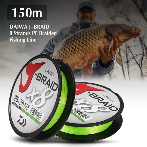 

DAIWA J-BRAID 150M / 164Yds 8 Strands PE Braided Fishing Line Super Strong Fish Line Line Fishing Wires 10-60lb