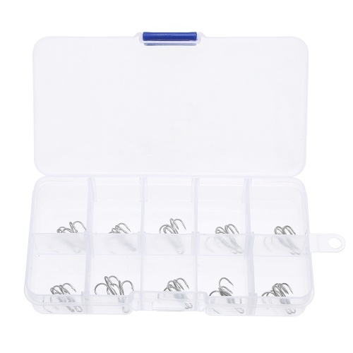 

20pcs Strong Treble Hooks #2 / #4 / #6 / #8 / #10 Fishhook Fishing Terminal Tackle