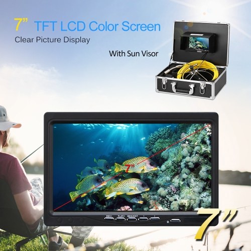 

Drain Pipe Sewer Inspection Video Camera System with Keyboard 12 LEDs Night Vision