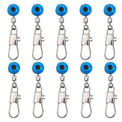 

10Pcs Fishing Space Beans Rolling Swivel Float Connectors