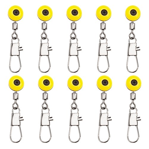 

10Pcs Fishing Space Beans Rolling Swivel Float Connectors