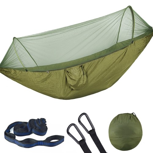 

Outdoor Hammock with Mosquito Net Tree Straps Portable Storage Bag Double & Single for Weekends Camping