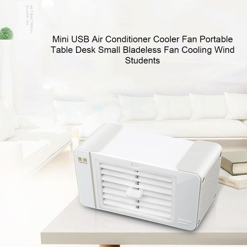 

Mini USB Air Conditioner Cooler Fan Portable Table Desk Small Bladeless Fan Cooling Wind Students