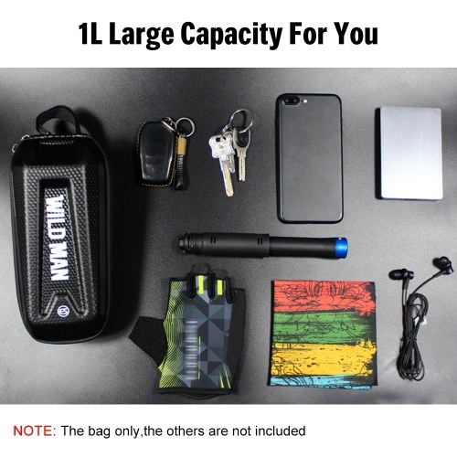 Bike Frame Bag Rainproof Bike Top Tube Bag Bicycle Bag Cycling Frame Pack with Double Zipper Design 