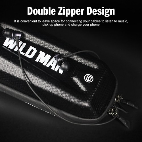 Bike Frame Bag Rainproof Bike Top Tube Bag Bicycle Bag Cycling Frame Pack with Double Zipper Design 