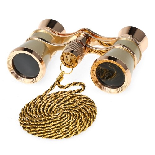 

3x25 Opera Glasses Lens Retro Metal Body Mini Theater Binoculars