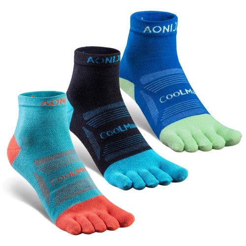 3 Pares Sports Toe Socks Athletic Five Toe Socks