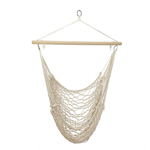 Hammock Chair Cotton Rope Weaving Chair Swing Chair Indoor Outdoor Garden Yard Theme Decoration