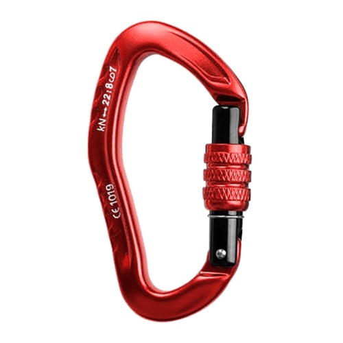 22KN D-Shaped Carabiner Lock Heavy Duty Aluminum Alloy Carabiner Spring-Loaded Gate Buckle Survival Equipment