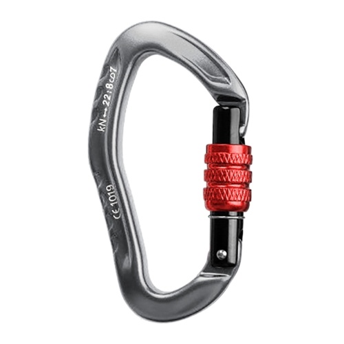 22KN D-Shaped Carabiner Lock Heavy Duty Aluminum Alloy Carabiner Spring-Loaded Gate Buckle Survival Equipment