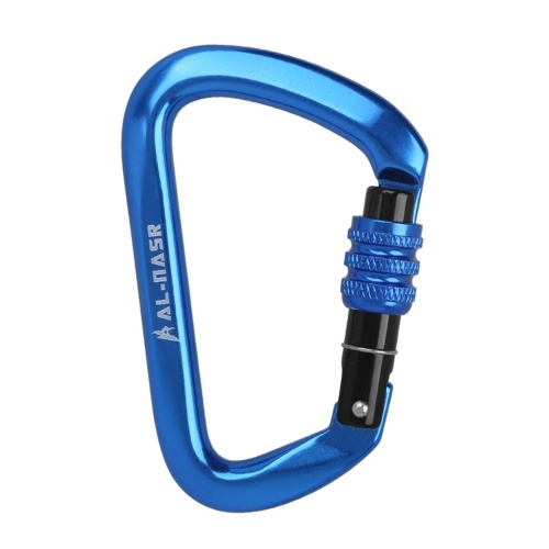 

25KN D-Shaped Carabiner Lock Heavy Duty Aluminum Alloy Carabiner Spring-Loaded Gate Buckle Survival Equipment