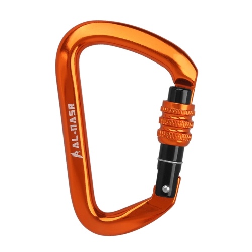 

25KN D-Shaped Carabiner Lock Heavy Duty Aluminum Alloy Carabiner Spring-Loaded Gate Buckle Survival Equipment