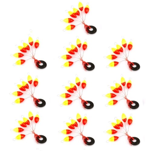 10pcs Fishing Float Oval Space Bean Fishing Line Stopper Buoys Fishing Tackle Accessories