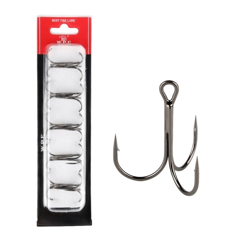 

10pcs Fishing Treble Hooks Kit High Carbon Steel Barbed Fish Hooks