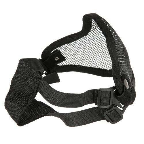 

Lower Half Face Mask Metal Steel Net Mesh Tactical Hunting Military Airsoft Protective Mask