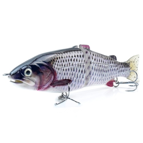 Leurre de pêche à l'appât à truite 7.5in/2.3oz leurre à corps dur à 2 segments leurre coulant avec hameçon triple leurre de pêche artificiel réaliste