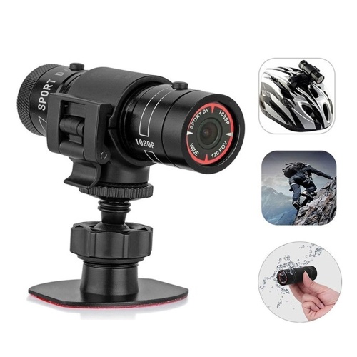 Bike Helmet Camera 1080P 120° Wide Angle Bicycle Sports Camera Waterproof Mini Action Camera Car Video Recorder Outdoor DV Video Camera 