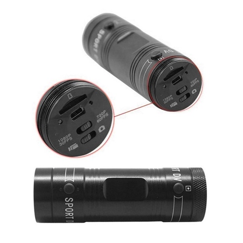 Bike Helmet Camera 1080P 120° Wide Angle Bicycle Sports Camera Waterproof Mini Action Camera Car Video Recorder Outdoor DV Video Camera 