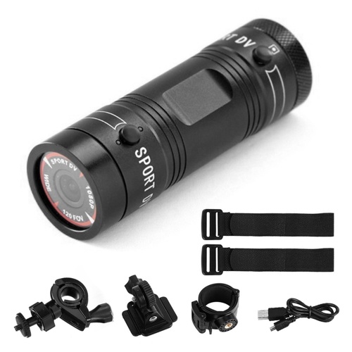 Bike Helmet Camera 1080P 120° Wide Angle Bicycle Sports Camera Waterproof Mini Action Camera Car Video Recorder Outdoor DV Video Camera 
