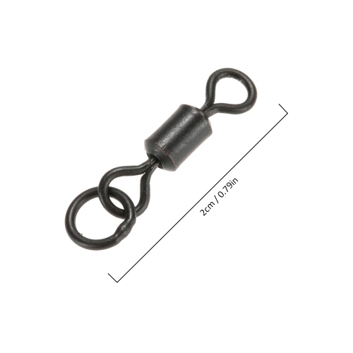 

100pcs Q Type Fishing Rolling Ring Swivel Solid Ring Fishing Tackle Fishing Equipments European Fishing Accessories