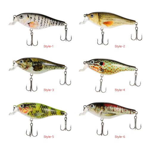 

Lixada 8.3cm/11g Artificial Crankbait Fishing Lure Hard Bait with Treble Hooks Fishing Bait Fishing Tackle