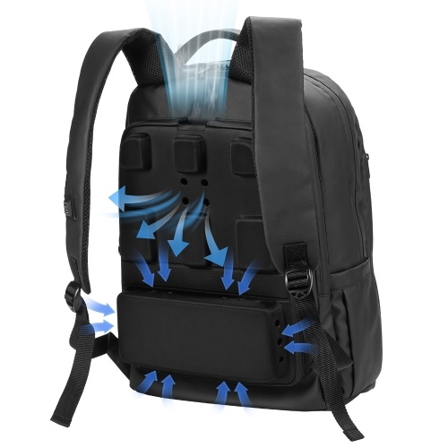 Lixada Backpack with USB-Powered Cooling Fan Large-Capacity Laptop Backpack Compatible with 16-inch Laptop or Clothes 