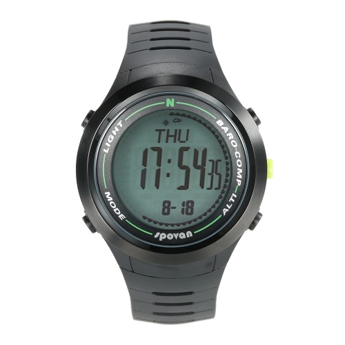 

SPOVAN 5ATM Multifunctional Sports Watch Altimeter Barometer Thermometer Digital Compass Weather Forecast Pedometer