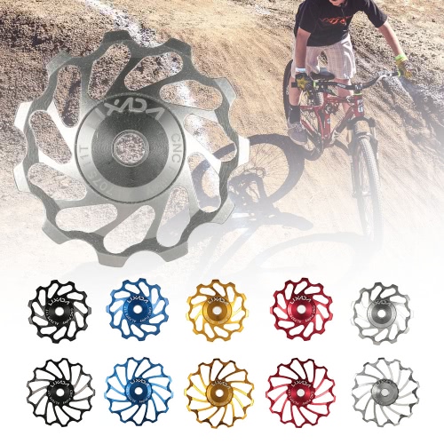 

Lixada MTB Road Bike Ceramic Pulley 7075 Aluminum Alloy Rear Derailleur 11T Guide Cycling Ceramics Bearing Jockey Wheel