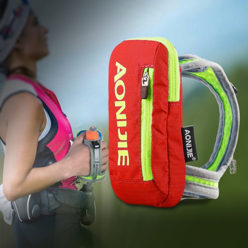 

AONIJIE Nylon Marathon Handheld Hydration Pack Kettle Pack Outdoor Sports Bag Hiking Cycling Running Hand Hold Bag for 250ml Water Bottle