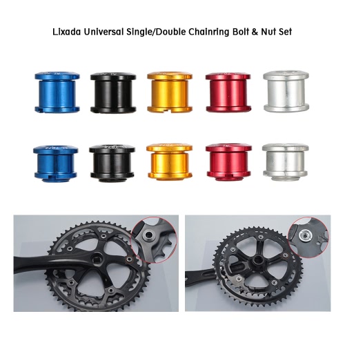 Set of 5 Chainwheel Bolts 7075 Aluminum Alloy Crankset Single/Double Chainring Bolts & Nuts Set Bicycle Accessories