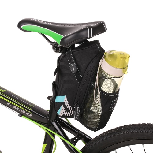 

ROSWHEEL Reflective Bicycle Bag Saddle Bag Outdoor Cycling MTB Mountain Bike Seat Rear Bag Tail Bag Pouch Tool Bag with Water Bott