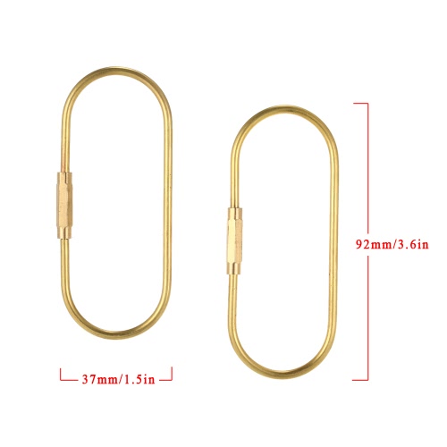 

2PCS Carabiner Outdoor Camping Equipment D Shape Carabiner Screw Lock Buckle Backpack Hang Buckle Keychain Hook Padlock