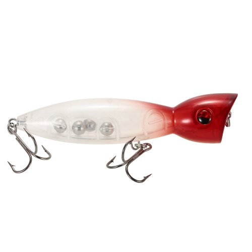 14cm Large Popper Lure Artificial Seal Lure 3D Eyes Hard Popper Fishing Lure with Hooks and Ring for Saltwater Freshwater