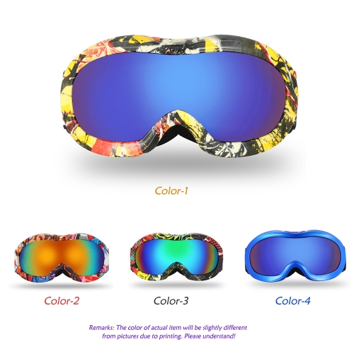 

Lixada Anti-fog Ski Goggles UV Protection Dual Lens Snowboard Goggles Windproof Snow Skating Skiing Sports Goggle for Kids