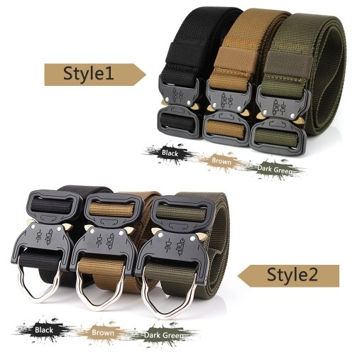 

Lixada Heavy Duty Waist Belt Adjustable Nylon Belts with Metal Buckle Hunting Accessories