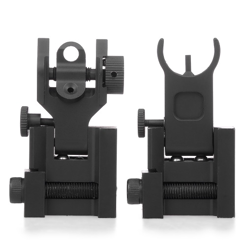 Flip Up Iron Sights Folding Rapid Transition Backup Front and Rear Iron Sights Set