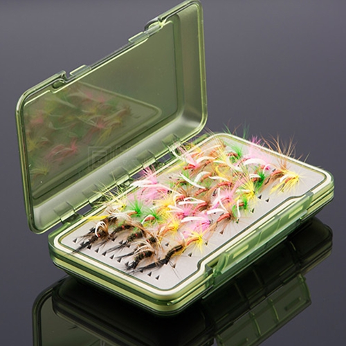 

Lixada Two-sided Waterproof Fly Box Easy Grip Foam Fly Hook Fishing Box Case
