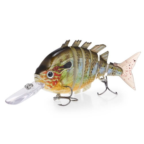 Lixada 10 cm 15g 6 Segment Leurre De Pêche Multi Jointed Dur Appât Flottant Leurre Accessoires De Pêche